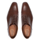 SAPATO OXFORD MASCULINO SOCIAL EM COURO MARROM COM CONFORTO - BROWN