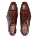 Sapato Derby Masculino Social Em Couro Marrom - CAFÉ