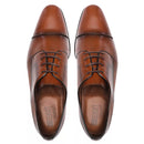 Sapato Derby Masculino Social Em Couro Marrom - WHISKY CAFE