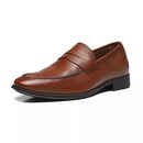 SAPATO LOAFER MASCULINO SOCIAL EM COURO MARROM COM CONFORTO - TAN