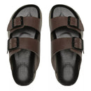 SANDÁLIA MASCULINA CASUAL EM COURO MARROM - SKAR CAFE