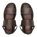 SANDÁLIA MASCULINA CASUAL EM COURO MARROM - SKAR CAFE
